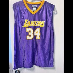 Vintage Shaquille O’Neal LA Lakers NBA Jersey XL Purple and Gold  #34